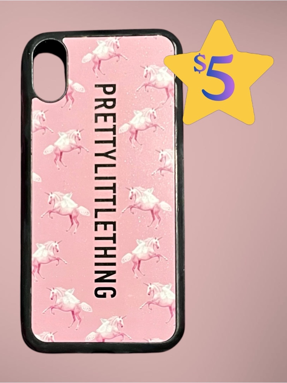 PrettyLittleThing iPhone CS (10.S) Pink Unicorn Phone Case